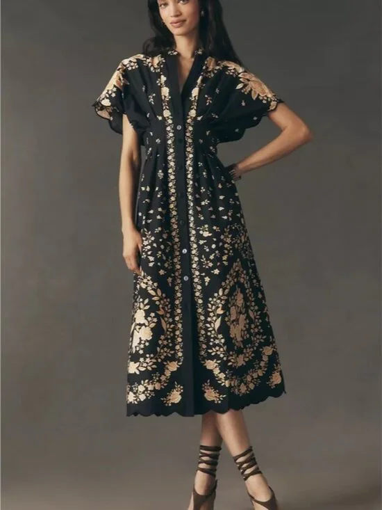 Farm Rio Anthropologie printed midi dress - Picture 1 of 8